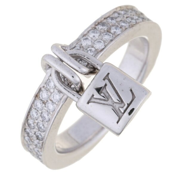 LOUIS VUITTON White Gold Ring - Picture 1 of 8